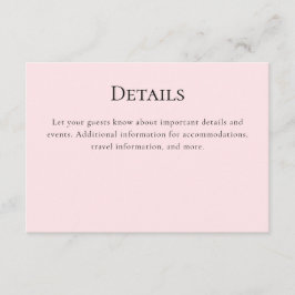 Roze Flamingo Details Informatiekaartje