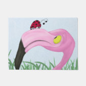  roze flamingo deurmat (Voorkant)