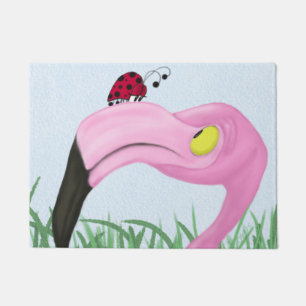 roze flamingo deurmat