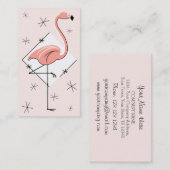 Roze Flamingo Diamant Visitekaartje (Voorkant / Achterkant)