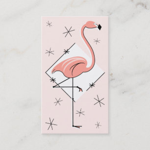 Roze Flamingo Diamant Visitekaartje