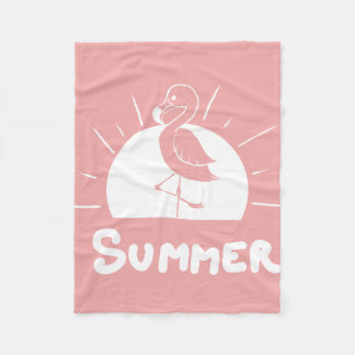 roze flamingo die de zomer symboliseert fleece deken