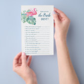 Roze flamingo die het beste spel kent flyer (Hand)