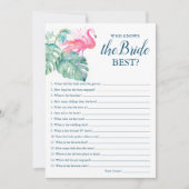 Roze flamingo die het beste spel kent kaart (Voorkant)