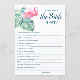 Roze flamingo die het beste spel kent kaart