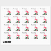 Roze flamingo - dit boek is van vierkante sticker (Vel)