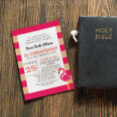 Roze flamingo doop doop doop kaart