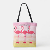 roze flamingo douane canvas tas personaliseert het (Achterkant)