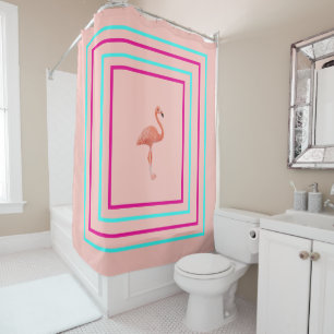 Roze Flamingo Douchegordijn