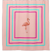 Roze Flamingo Douchegordijn (Voorkant)