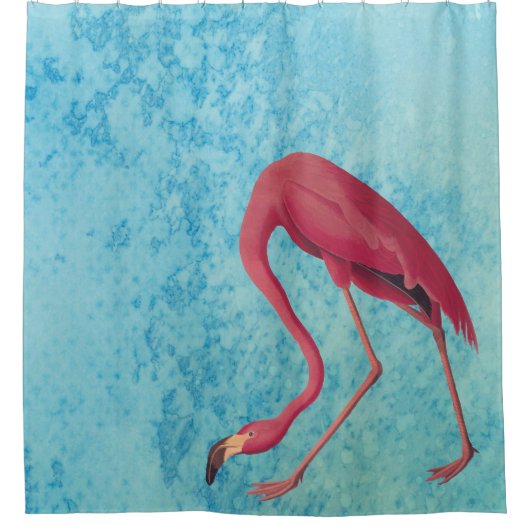  roze flamingo douchegordijn (Voorkant)