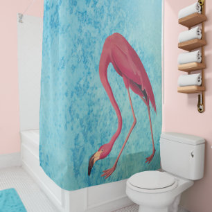 roze flamingo douchegordijn