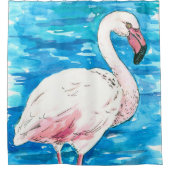 Roze flamingo douchegordijn (Voorkant)