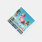 Roze Flamingo Dragen Sneakers en Hoofdtelefoon Servet (Hoek)