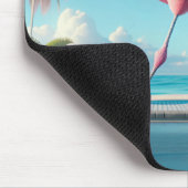 Roze Flamingo Dragen Sneakers Muismat (Hoek)