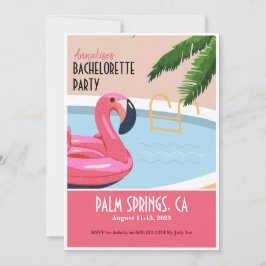 Roze Flamingo Drijvend Afdruk Voor Bruidsmeisjes  Kaart