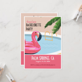 Roze Flamingo Drijvende Huwelijks Uitnodiging 