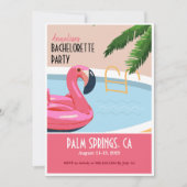 Roze Flamingo Drijver Afdruk Uitnodiging voor Brui (Voorkant)