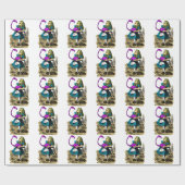 Roze Flamingo en Alice in Wonderland Cadeaupapier (Vlak)