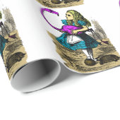 Roze Flamingo en Alice in Wonderland Cadeaupapier (Rol Hoek)