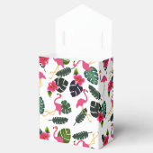 roze flamingo en bloemen voor u bedankdoosjes (Geopend)