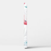 Roze flamingo en exotische bloemen, palmbladeren,  Case-Mate iPhone case (Achterkant / Links)