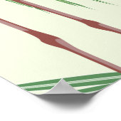 Roze flamingo en exotische bloemen, palmbladeren. poster (Hoek)