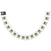 Roze flamingo en het Patroon van het Hart zwarte Vlaggetjes (Alle)