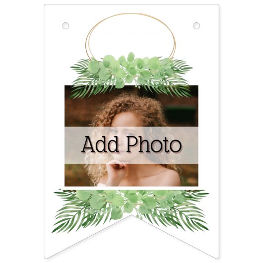 Roze flamingo en het Patroon van het Hart zwarte Vlaggetjes (Derde vlag)