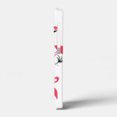 Roze Flamingo en Palm Tree Pattern  Case-Mate iPhone Case (Achterkant / Links)