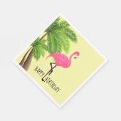 Roze Flamingo en Palm Trees PaperPaper Napkins Servet (Hoek)