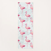 Roze flamingo en palmbladeren - Schattige Yogamat (Voorkant)