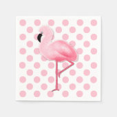Roze Flamingo en Polka Dot Servetten (Voorkant)