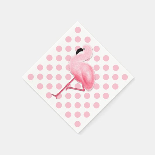 Roze Flamingo en Polka Dot Servetten (Hoek)