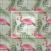 Roze flamingo en verbinding stof (Delen)