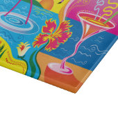 Roze Flamingo en Zomer Cocktail Snijplank (Hoek)