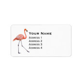 Roze Flamingo Etiket (Voorkant)