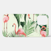 Roze Flamingo Exotische Bloemen Patroon Case-Mate iPhone Case (Achterkant (horizontaal))