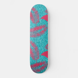 Roze Flamingo Exotische Vogelliefhebber Palmblader Persoonlijk Skateboard