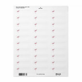 Roze Flamingo Faux Glitter Flamingos Tropisch Etiket (Full Sheet)