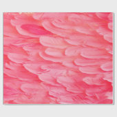 Roze Flamingo Feathersflamingo, veer, roze, textur Cadeaupapier (Vlak)