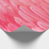 Roze Flamingo Feathersflamingo, veer, roze, textur Cadeaupapier (Hoek)