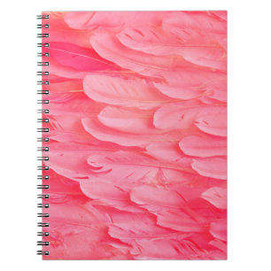 Roze Flamingo Feathersflamingo, veer, roze, textur Notitieboek