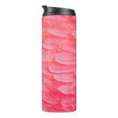 Roze Flamingo Feathersflamingo, veer, roze, textur Thermosbeker (Geroteerd rechts)