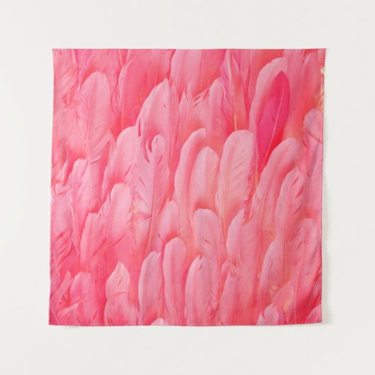 Roze Flamingo Feathersflamingo, veer, roze, textur Wandkleed (Voorkant (horizontaal))