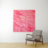 Roze Flamingo Feathersflamingo, veer, roze, textur Wandkleed (In situ)