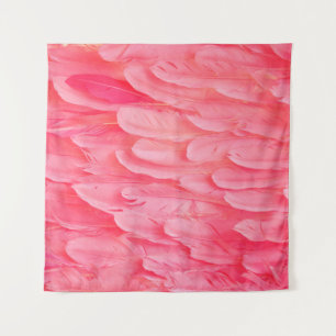 Roze Flamingo Feathersflamingo, veer, roze, textur Wandkleed