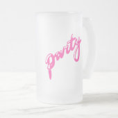 Roze Flamingo Feest Bevroren mok (Voorkant rechts)