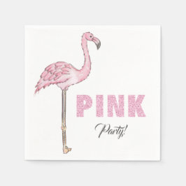 Roze Flamingo Feest Modern Eenvoudig Servet