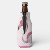 Roze Flamingo Flamingo Trellis Flesjeskoeler (Fles Achterkant)